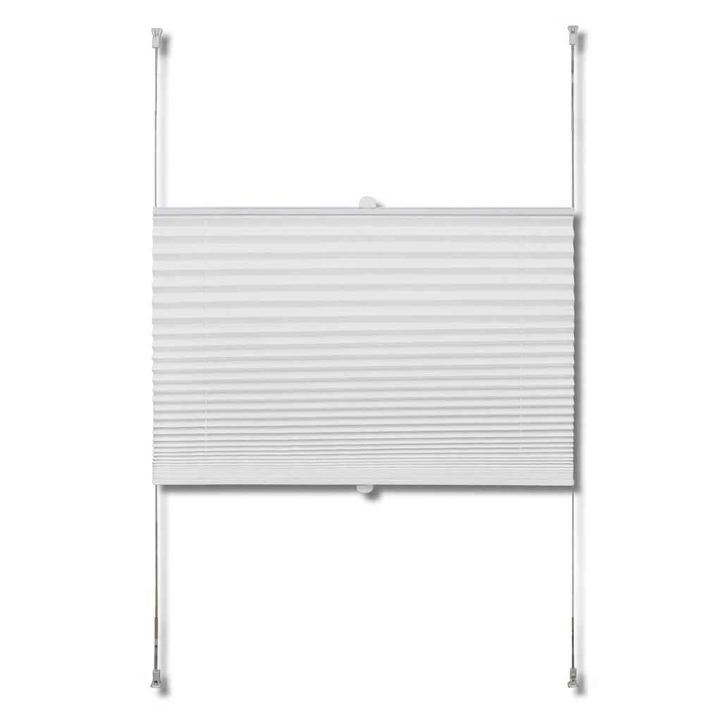 Plisse Blind 100x150cm White Pleated Blind