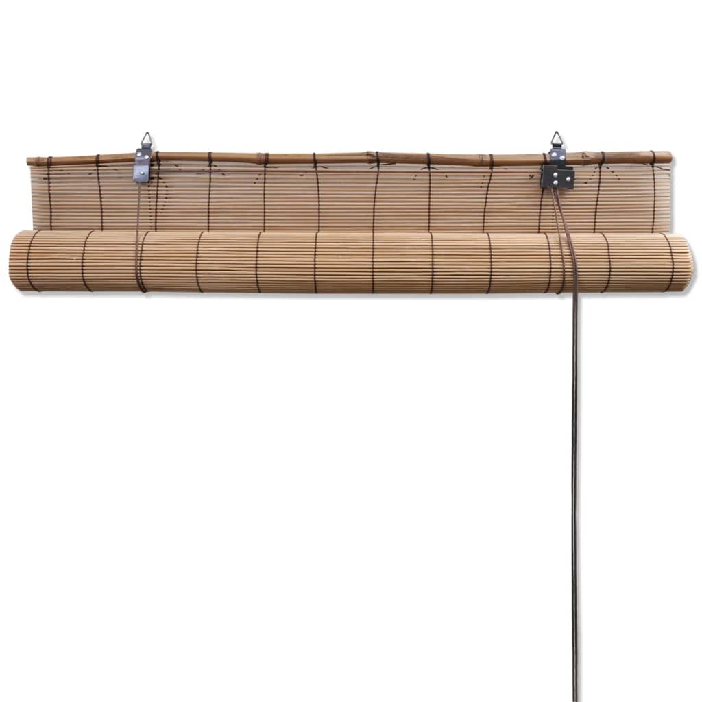 Brown Bamboo Roller Blinds 80 x 160 cm