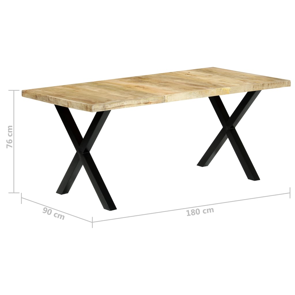 Dining Table 180x90x76 cm Solid Mango Wood
