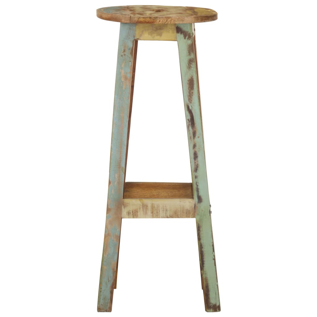 Bar Stools 2 pcs Solid Reclaimed Wood