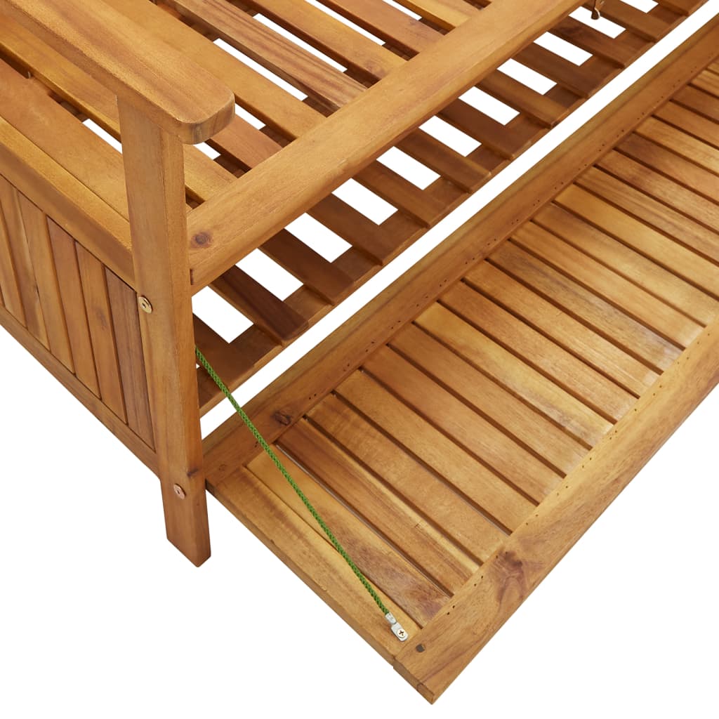 Garden Storage Bench 170 cm Solid Acacia Wood