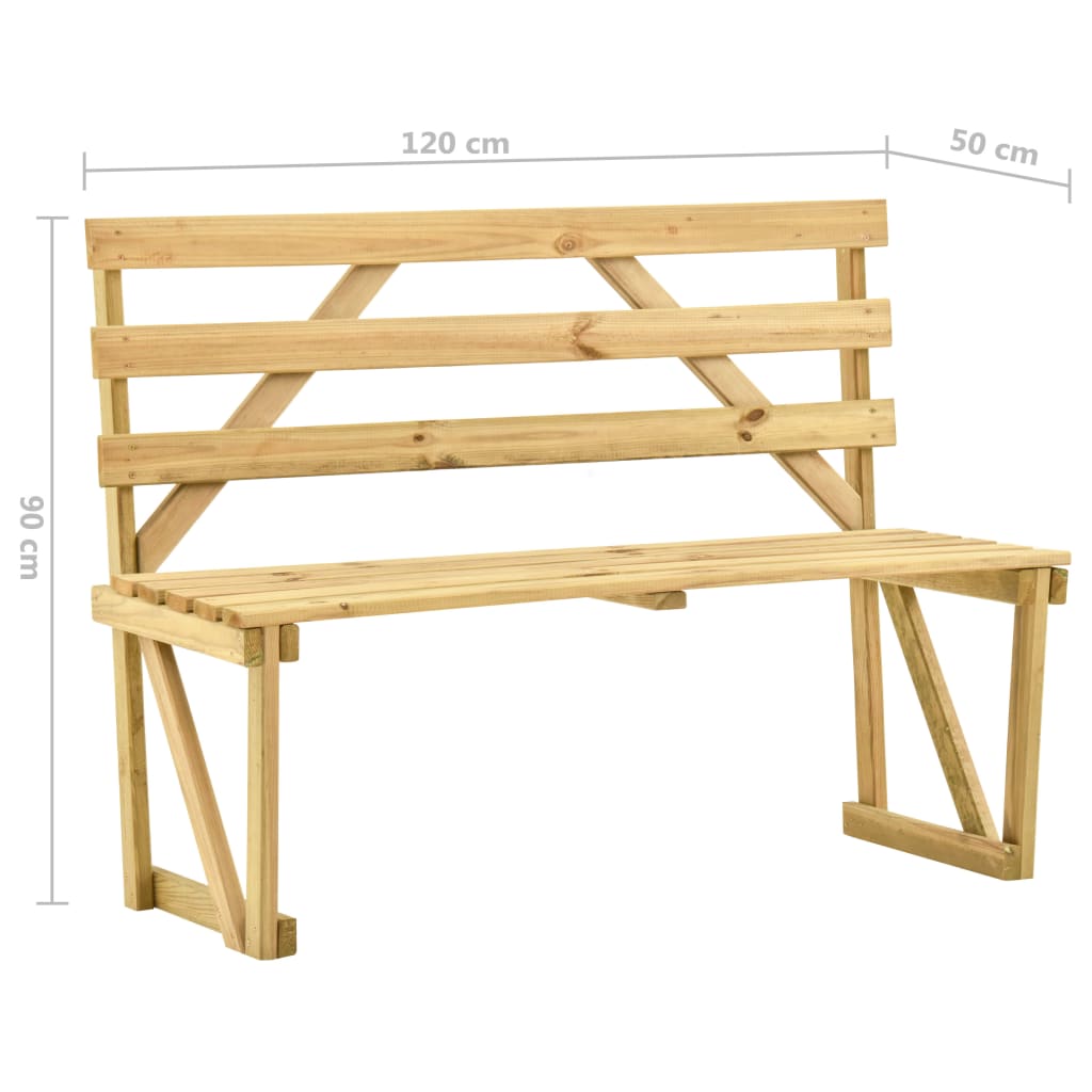 Garden Bench 120 cm Impregnated Pinewood