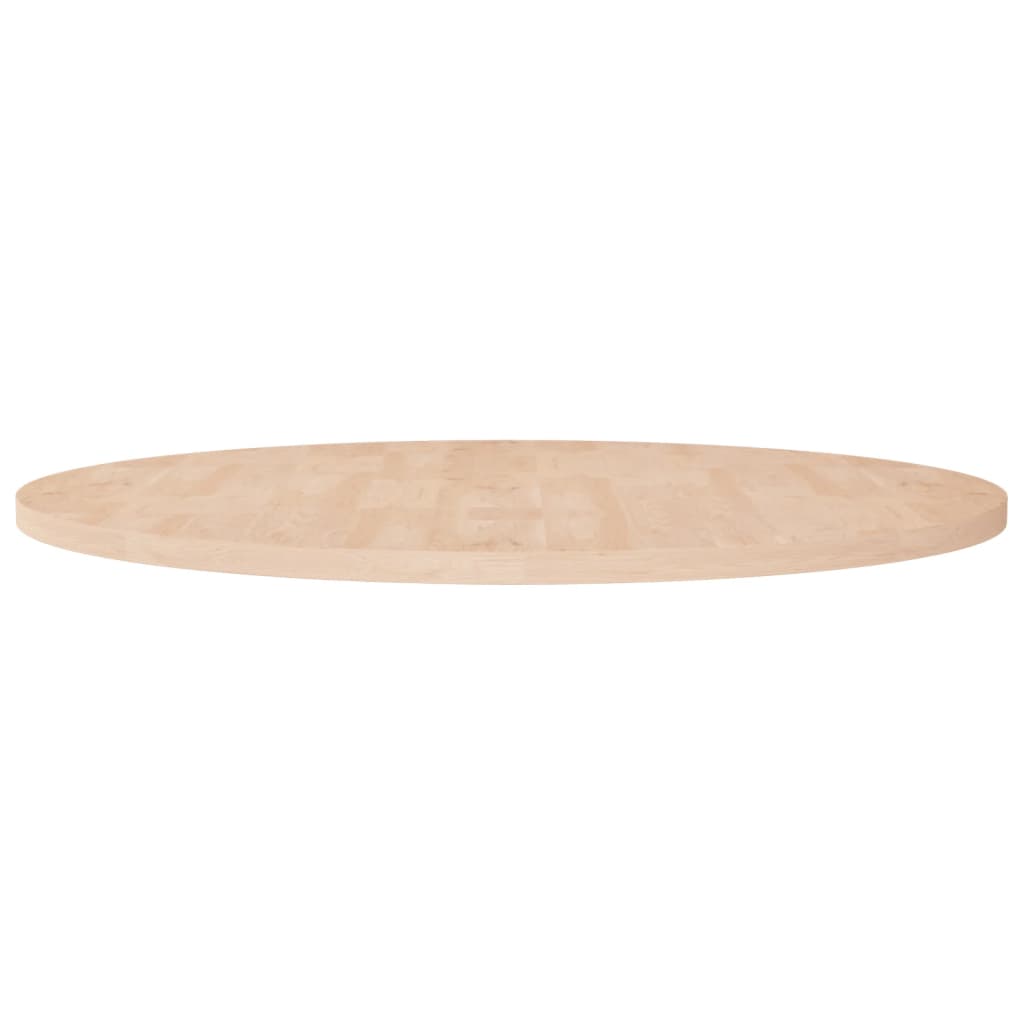 Round Table Top Ø90x2,5 cm Untreated Solid Wood Oak