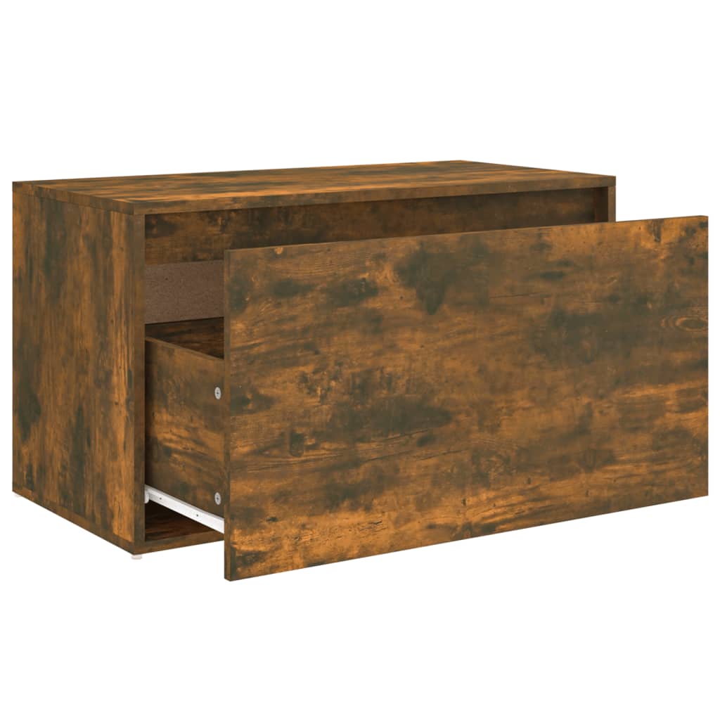 Hall Bench 80x40x45 cm Smoked Oak Engineered Wood