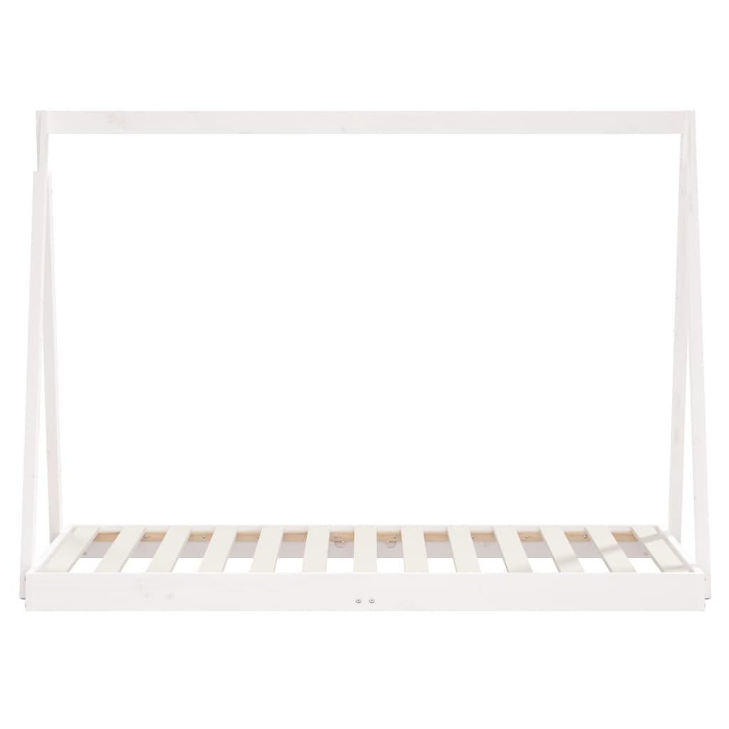 Kids Bed Frame White 80x160 cm Solid Wood Pine