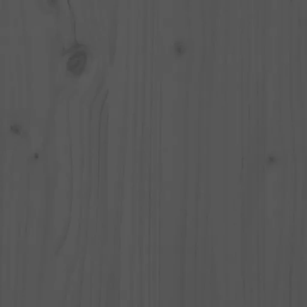 Hall Bench Grey 80x40x43 cm Solid Wood Pine
