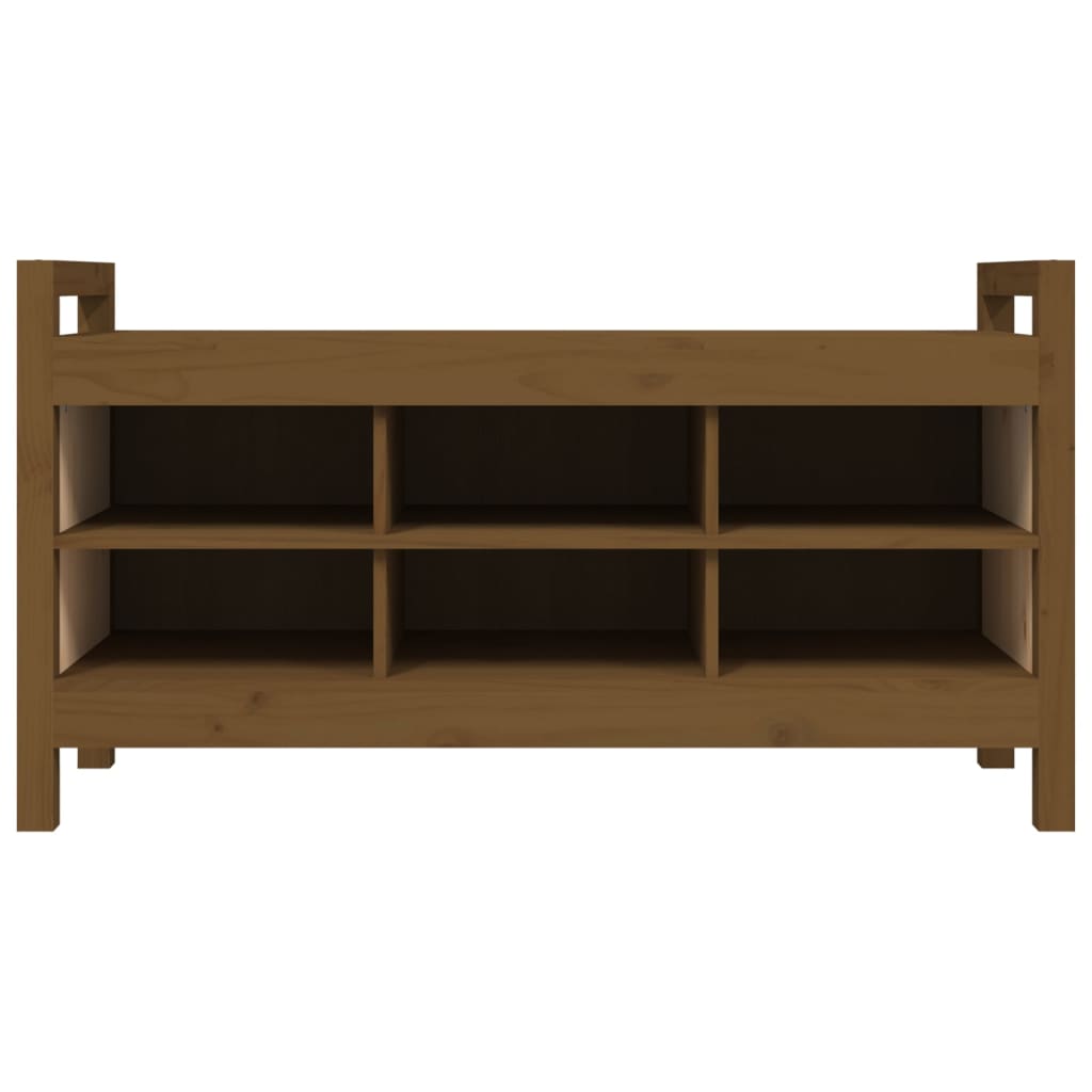 Hall Bench Honey Brown 110x40x60 cm Solid Wood Pine