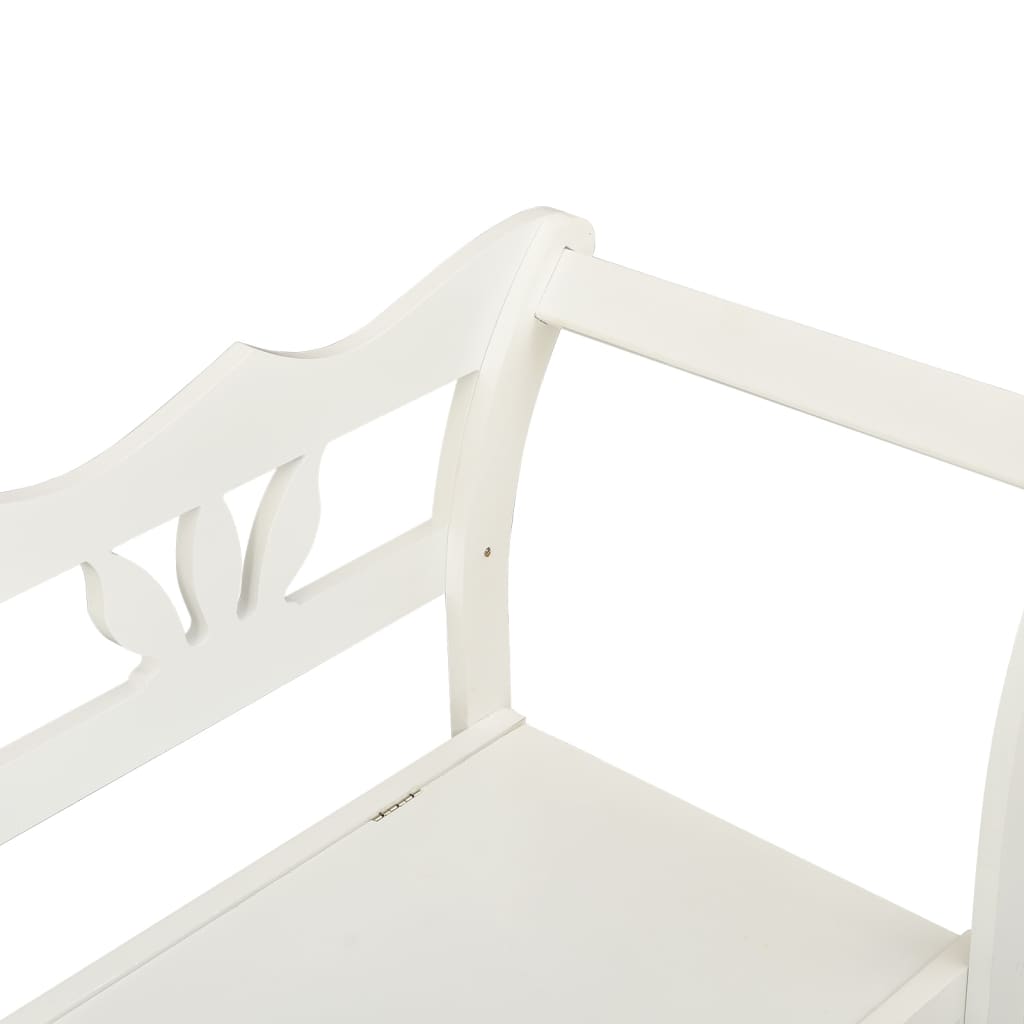 Bench White 107x45x75.5 cm Solid Wood Fir