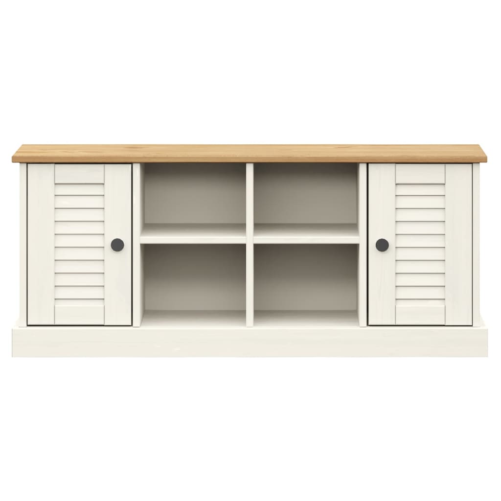 Shoe Bench VIGO White 106x35x45 cm Solid Wood Pine