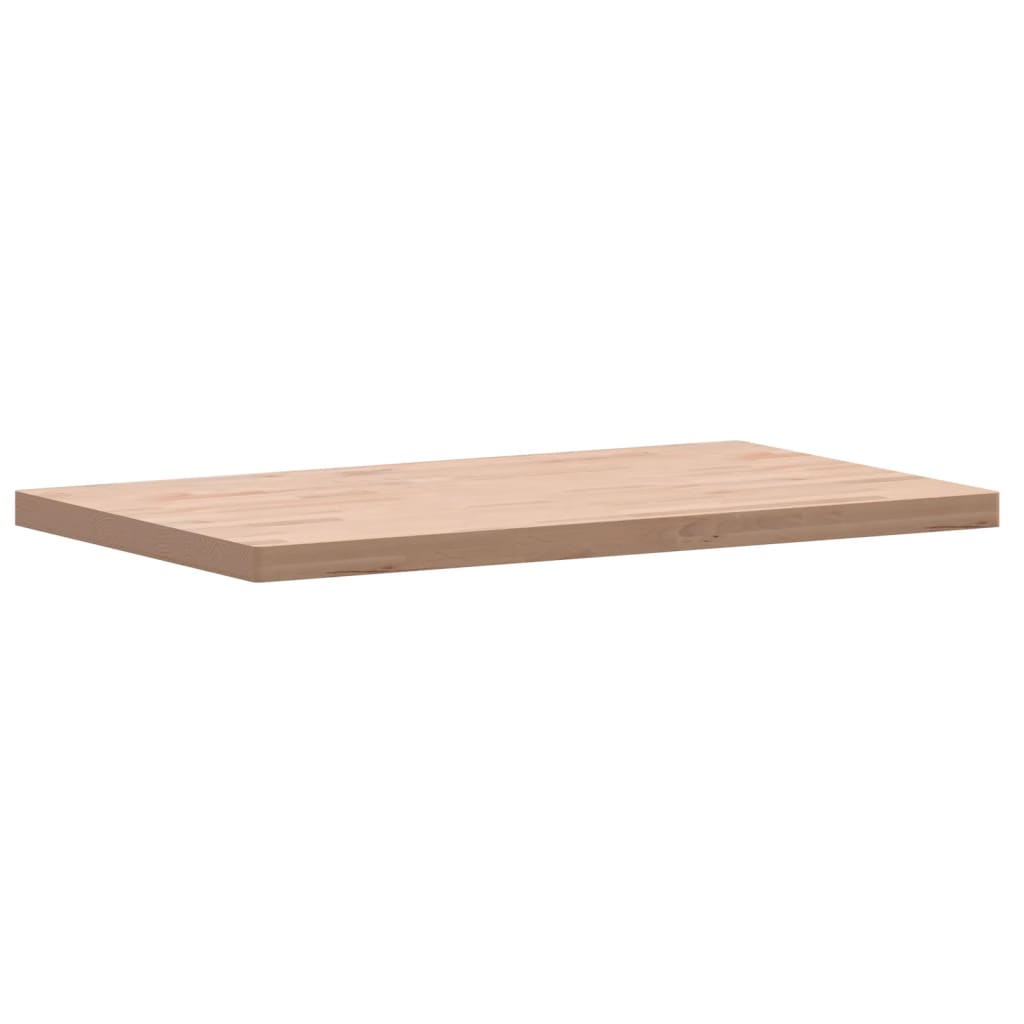 Table Top 100x60x4 cm Rectangular Solid Wood Beech