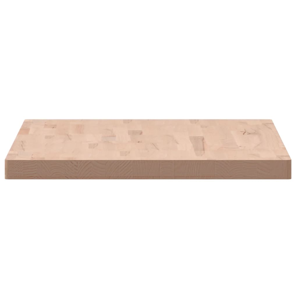 Table Top 100x60x4 cm Rectangular Solid Wood Beech