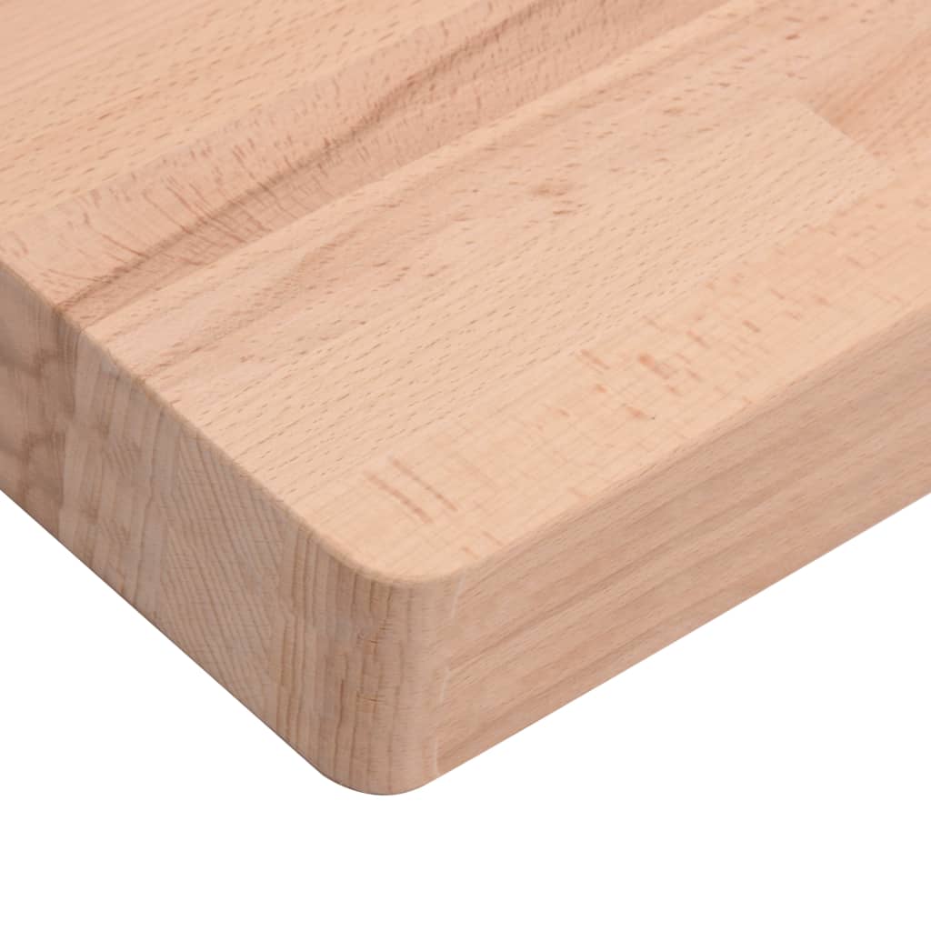 Table Top 100x60x4 cm Rectangular Solid Wood Beech