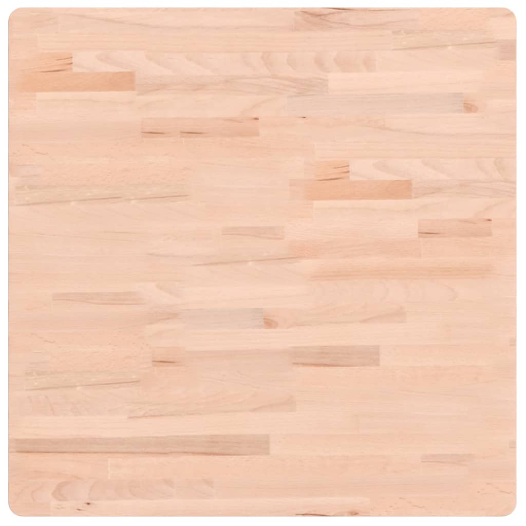 Table Top 70x70x2.5 cm Square Solid Wood Beech