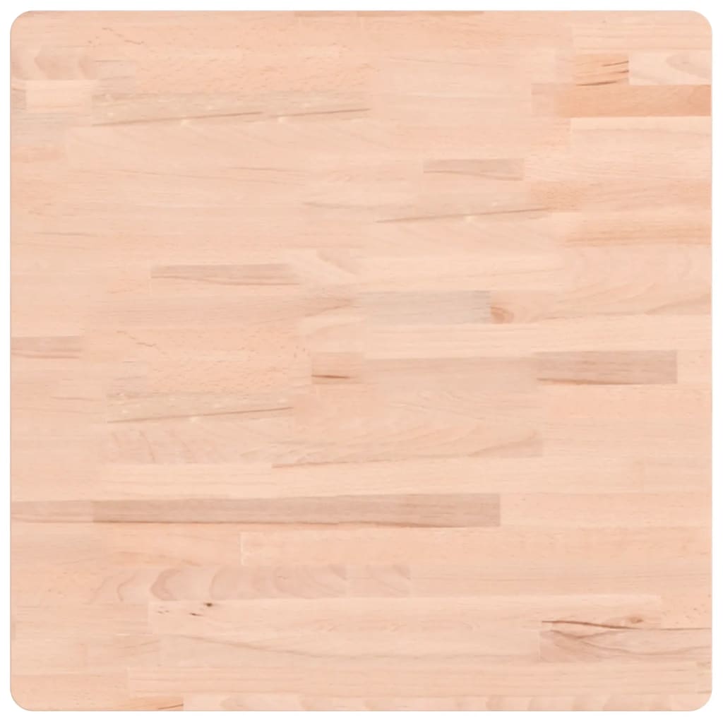 Table Top 60x60x4 cm Square Solid Wood Beech