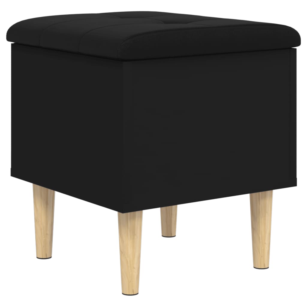 Storage Bench Black 42x42x46 cm Engineered Wood