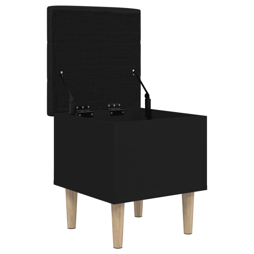 Storage Bench Black 42x42x46 cm Engineered Wood