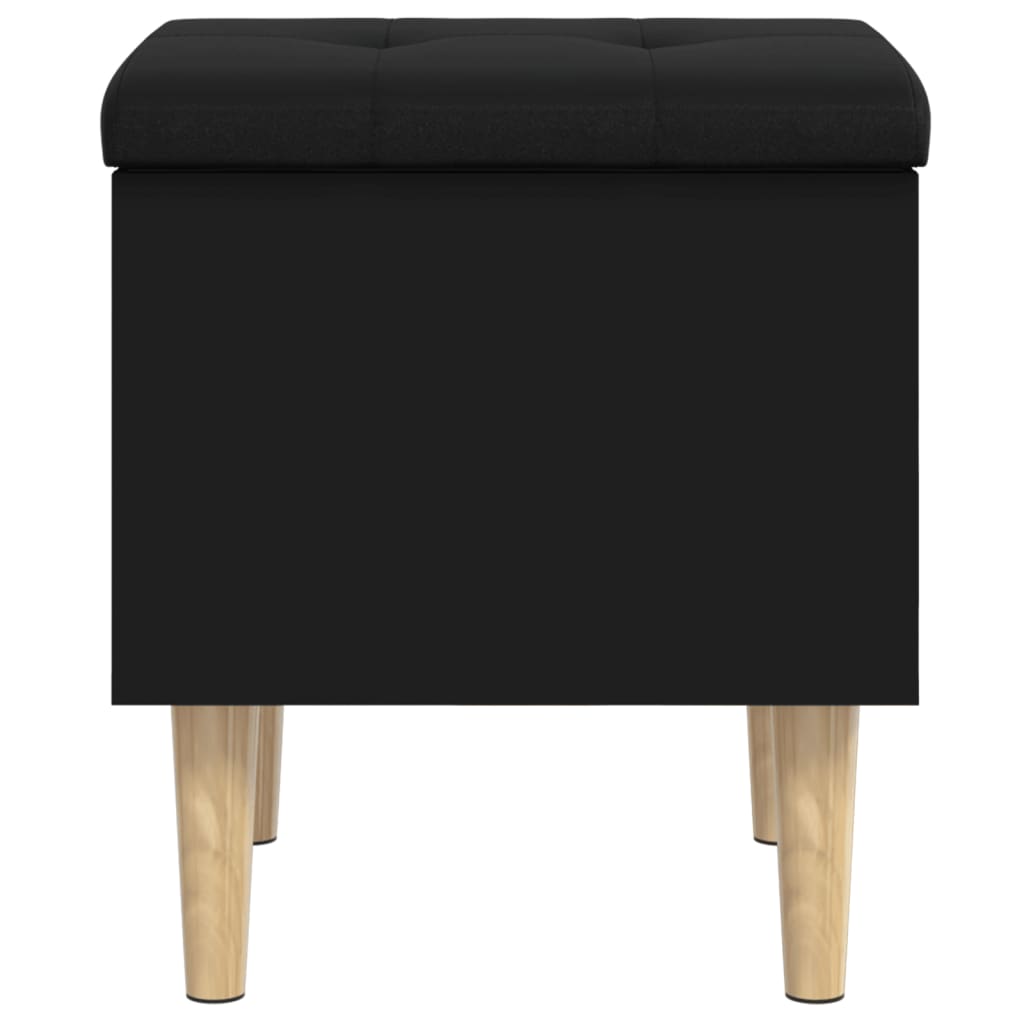 Storage Bench Black 42x42x46 cm Engineered Wood