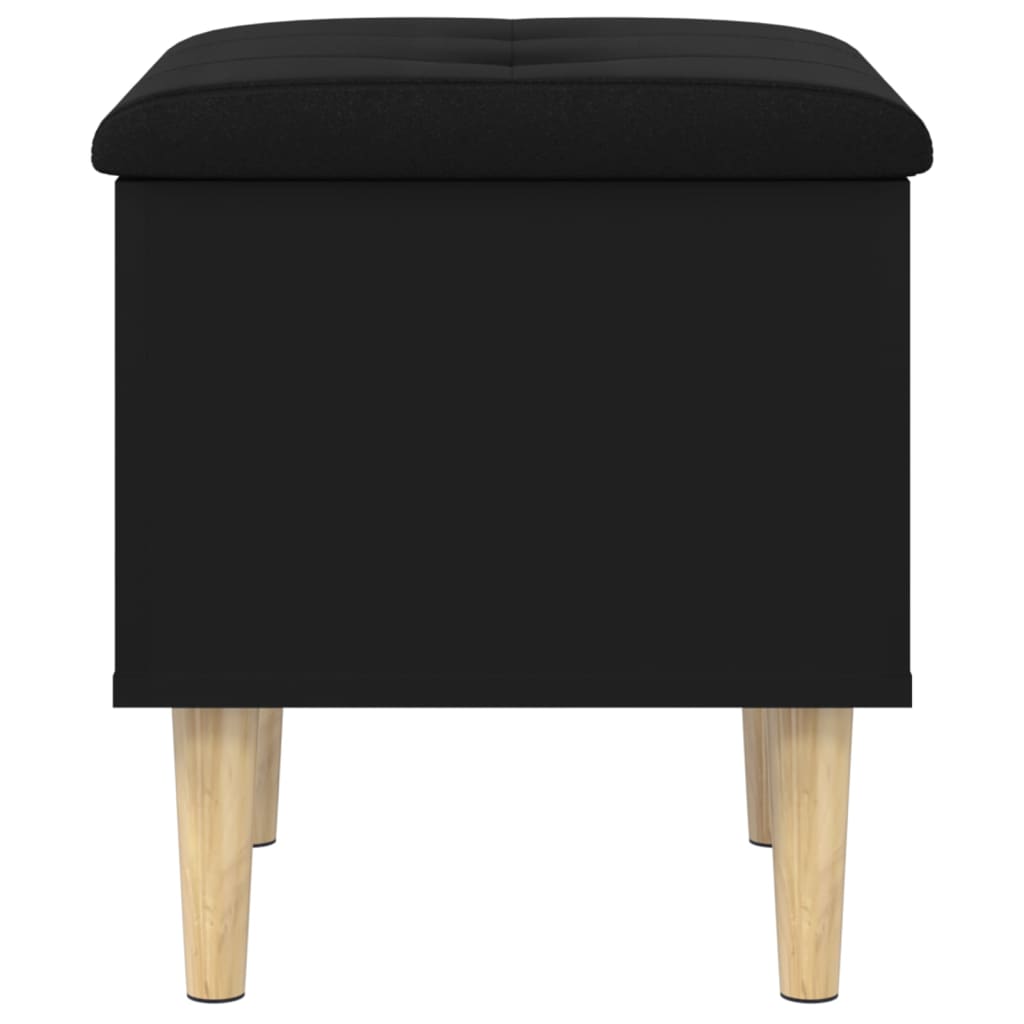 Storage Bench Black 42x42x46 cm Engineered Wood