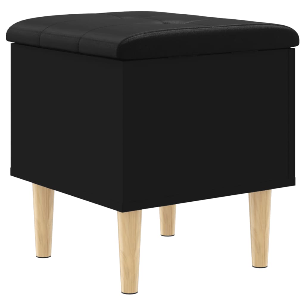 Storage Bench Black 42x42x46 cm Engineered Wood