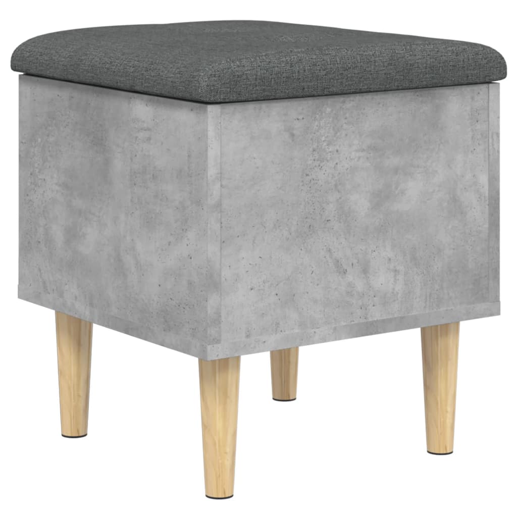 Storage Bench Concrete Grey 42x42x46 cm Engineered Wood
