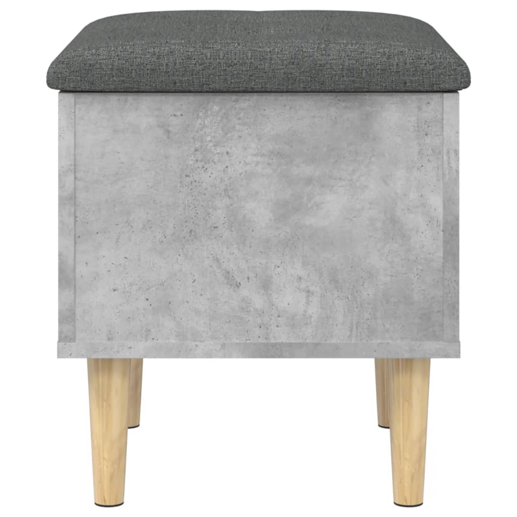 Storage Bench Concrete Grey 42x42x46 cm Engineered Wood