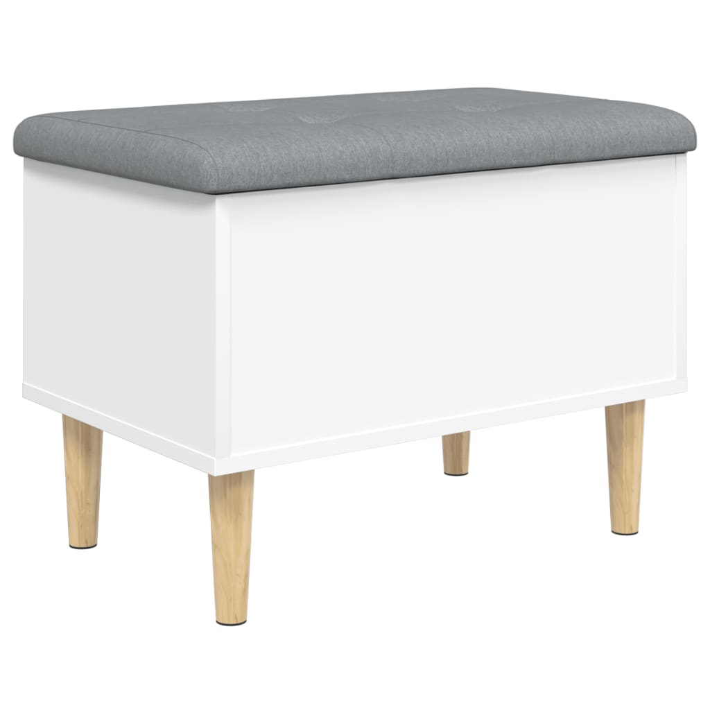 Storage Bench White 62x42x46 cm Engineered Wood