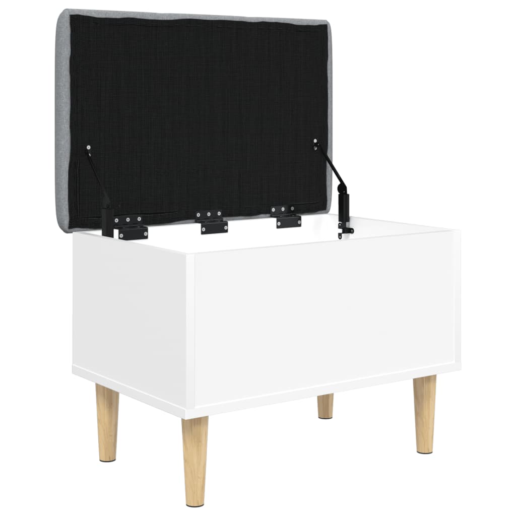 Storage Bench White 62x42x46 cm Engineered Wood