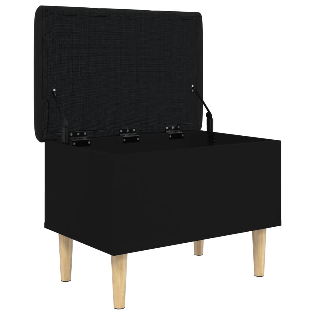 Storage Bench Black 62x42x46 cm Engineered Wood