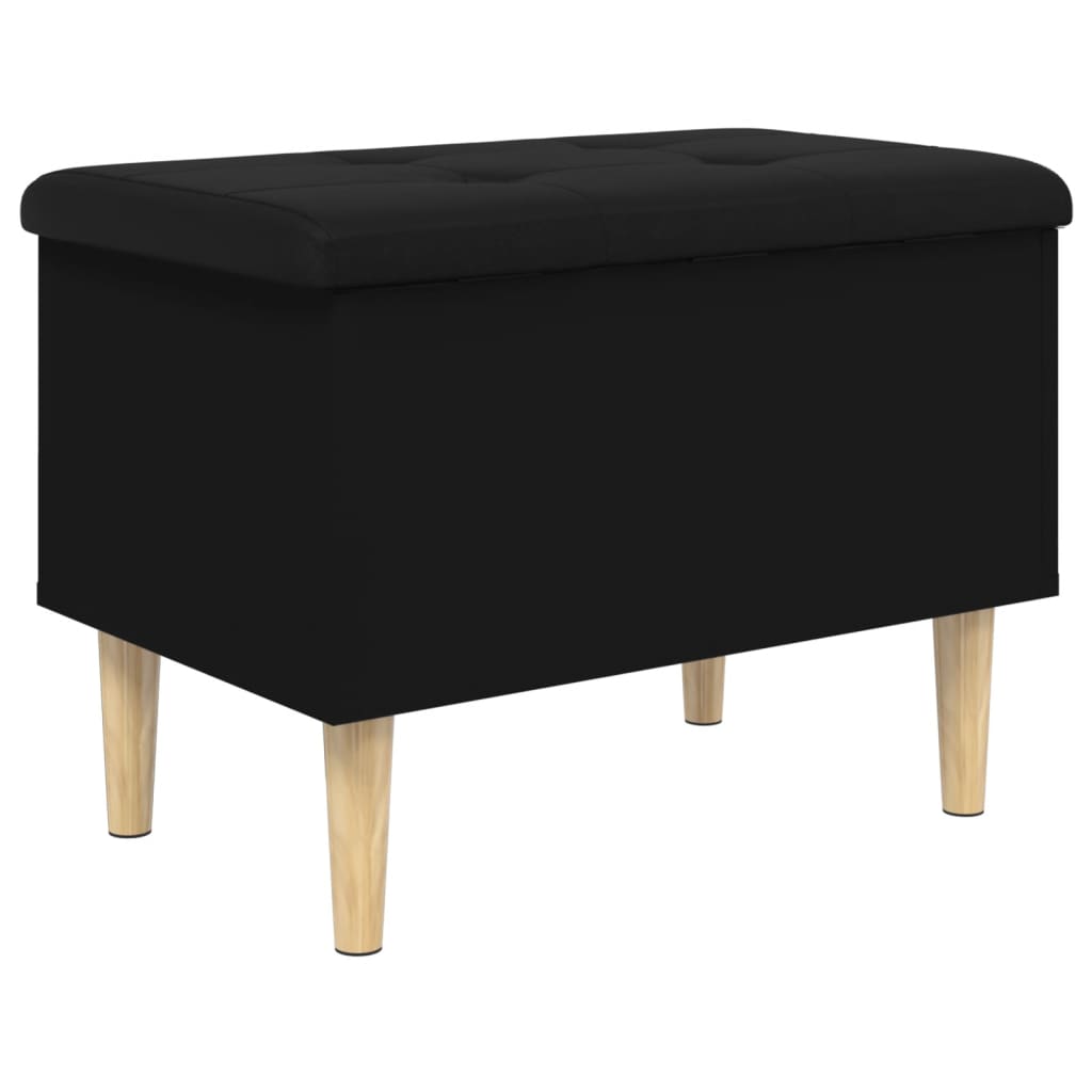 Storage Bench Black 62x42x46 cm Engineered Wood