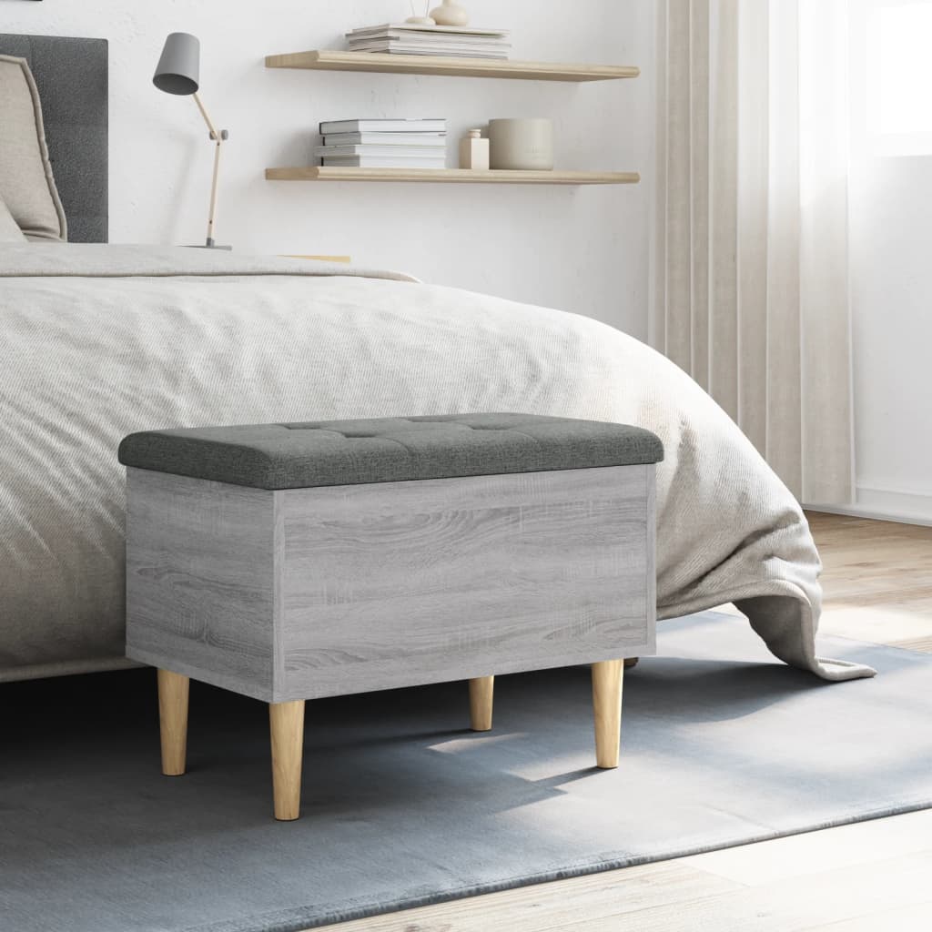 Storage Bench Grey Sonoma 62x42x46 cm Engineered Wood