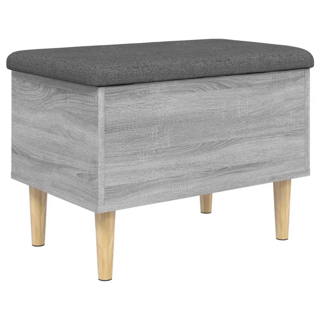 Storage Bench Grey Sonoma 62x42x46 cm Engineered Wood