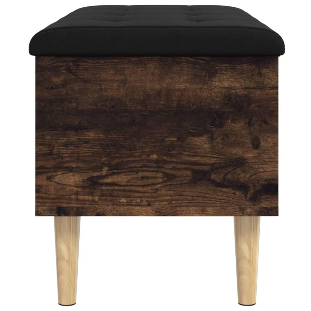 Storage Bench Smoked Oak 82x42x46 cm Engineered Wood