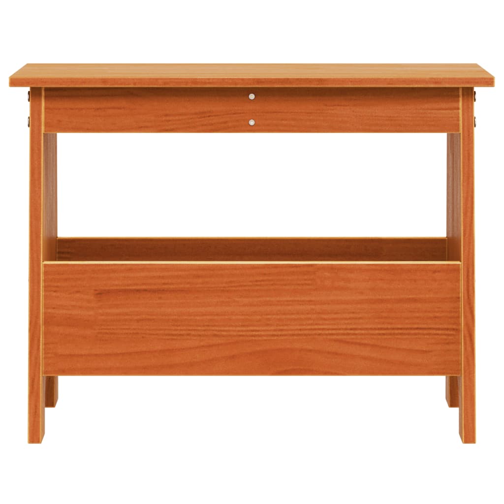 Hall Bench Wax Brown 60x28x45 cm Solid Wood Pine