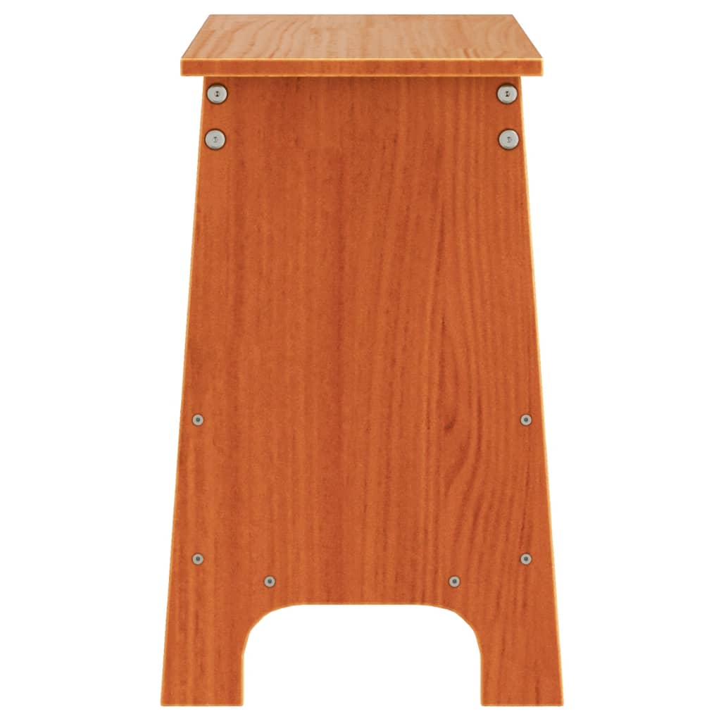 Hall Bench Wax Brown 60x28x45 cm Solid Wood Pine