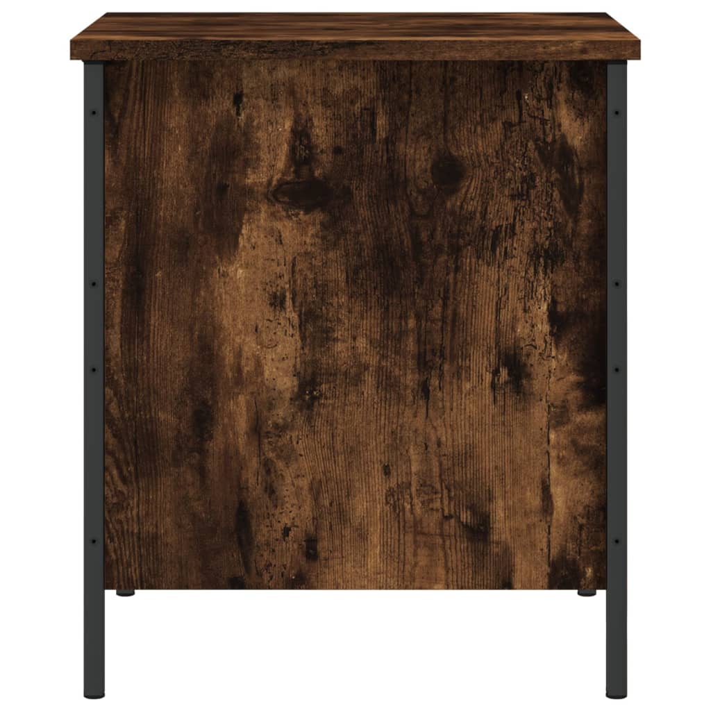Storage Bench Smoked Oak 40x42.5x50 cm Engineered Wood