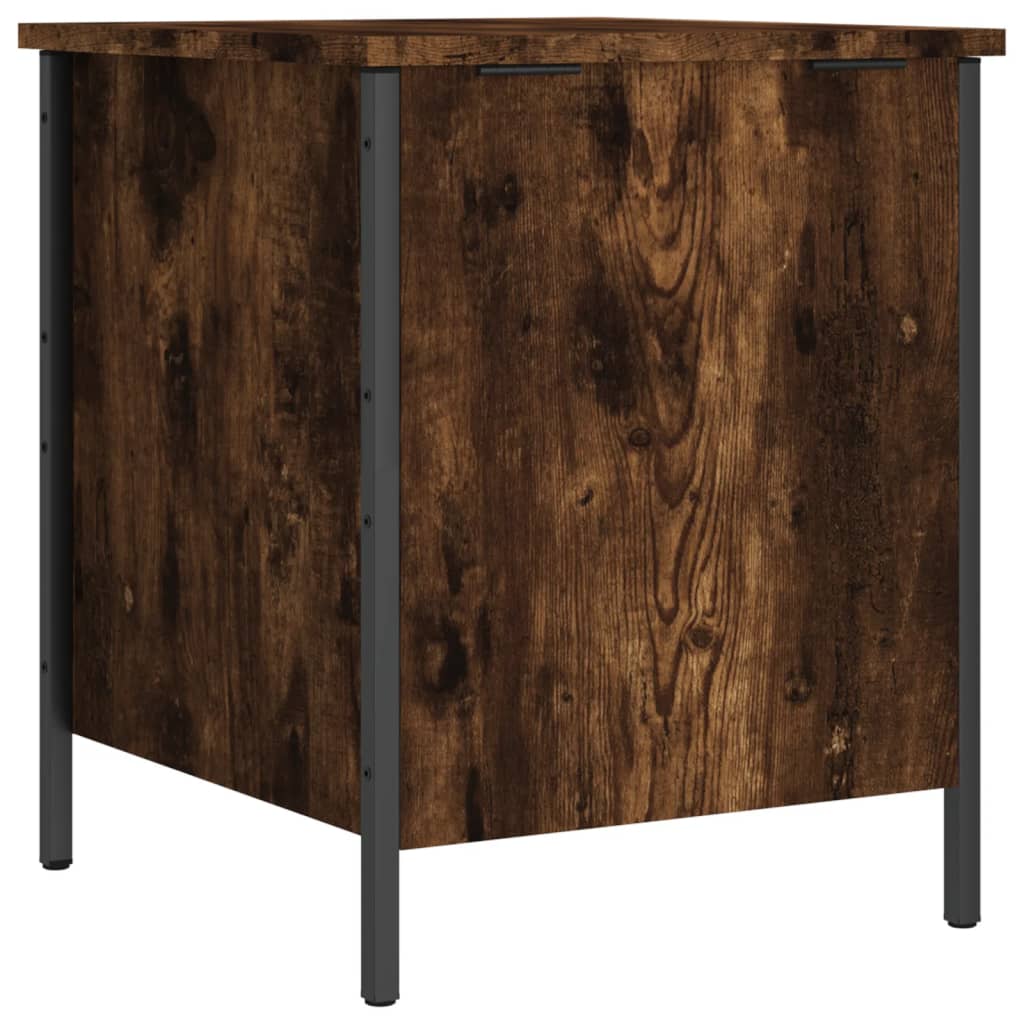 Storage Bench Smoked Oak 40x42.5x50 cm Engineered Wood