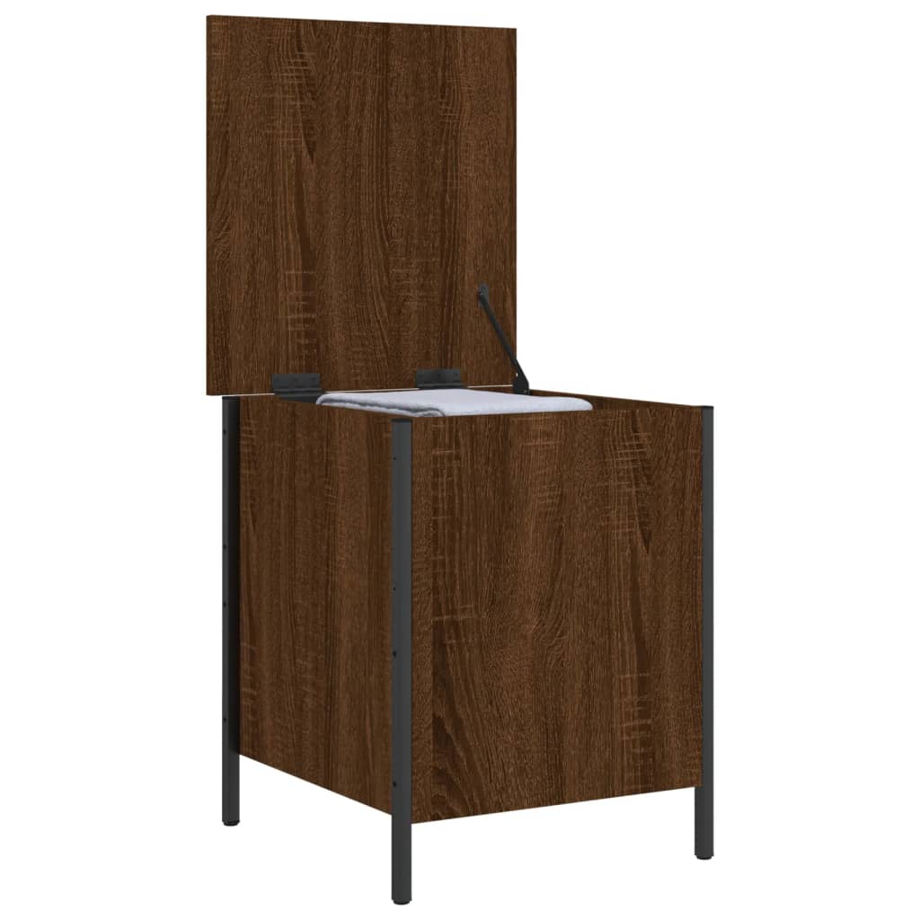 Storage Bench Brown Oak 40x42.5x50 cm Engineered Wood