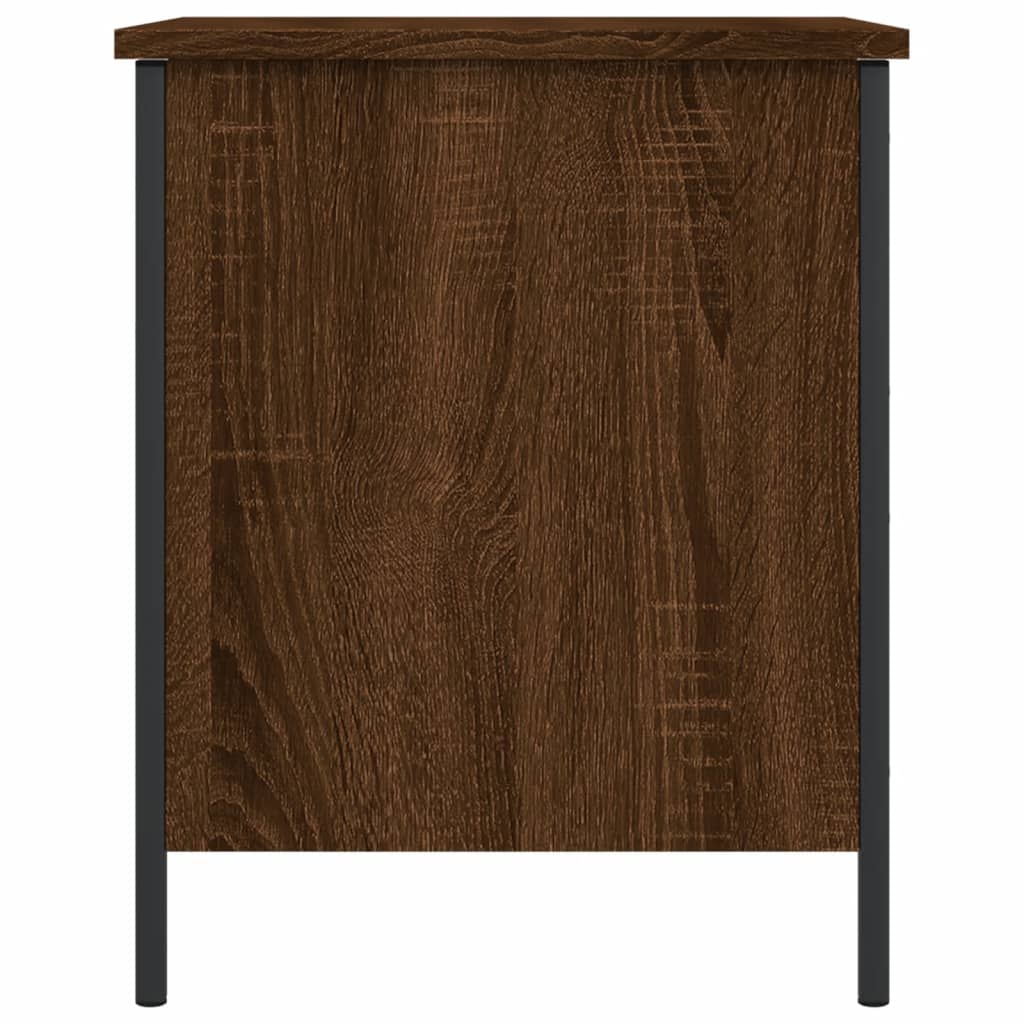 Storage Bench Brown Oak 40x42.5x50 cm Engineered Wood