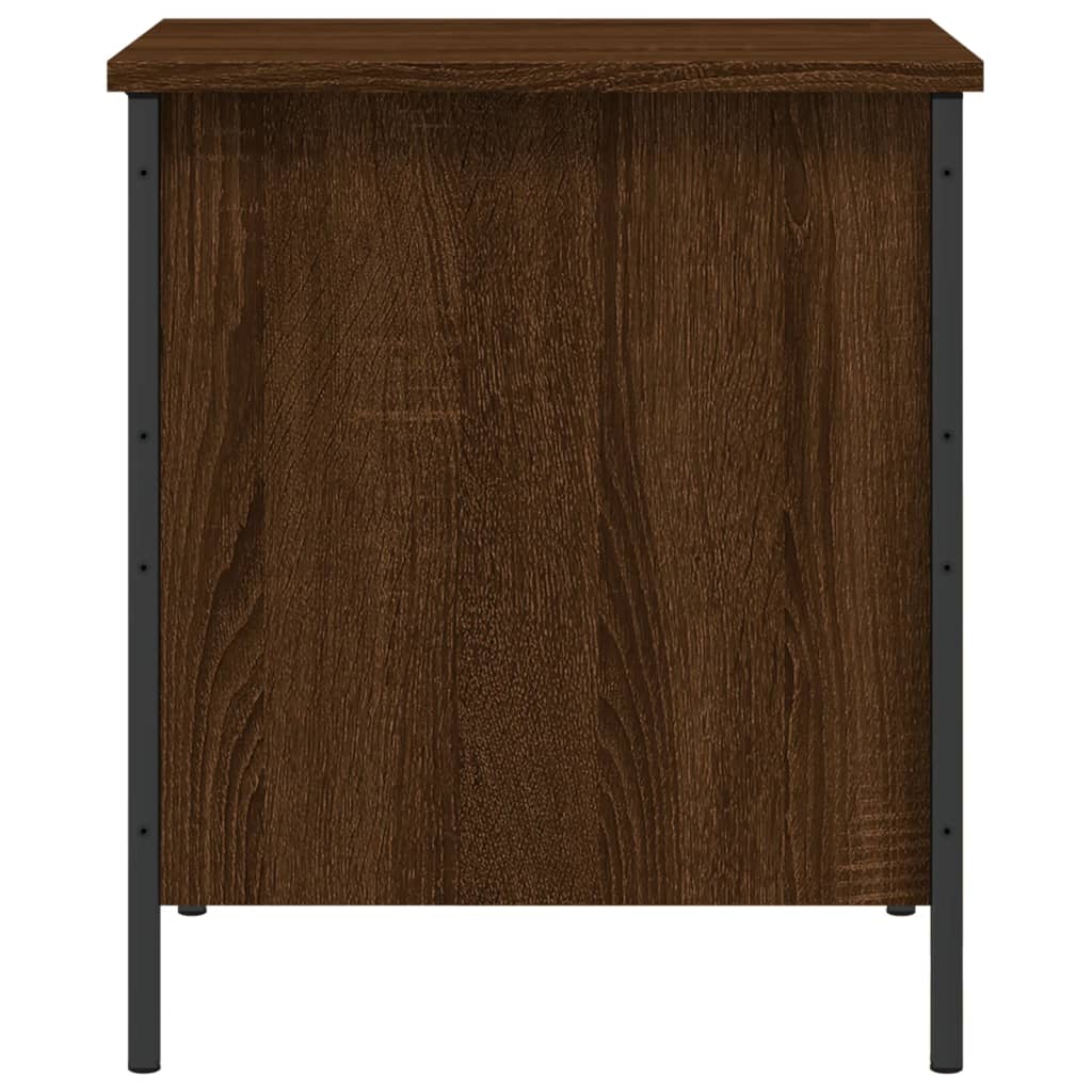 Storage Bench Brown Oak 40x42.5x50 cm Engineered Wood