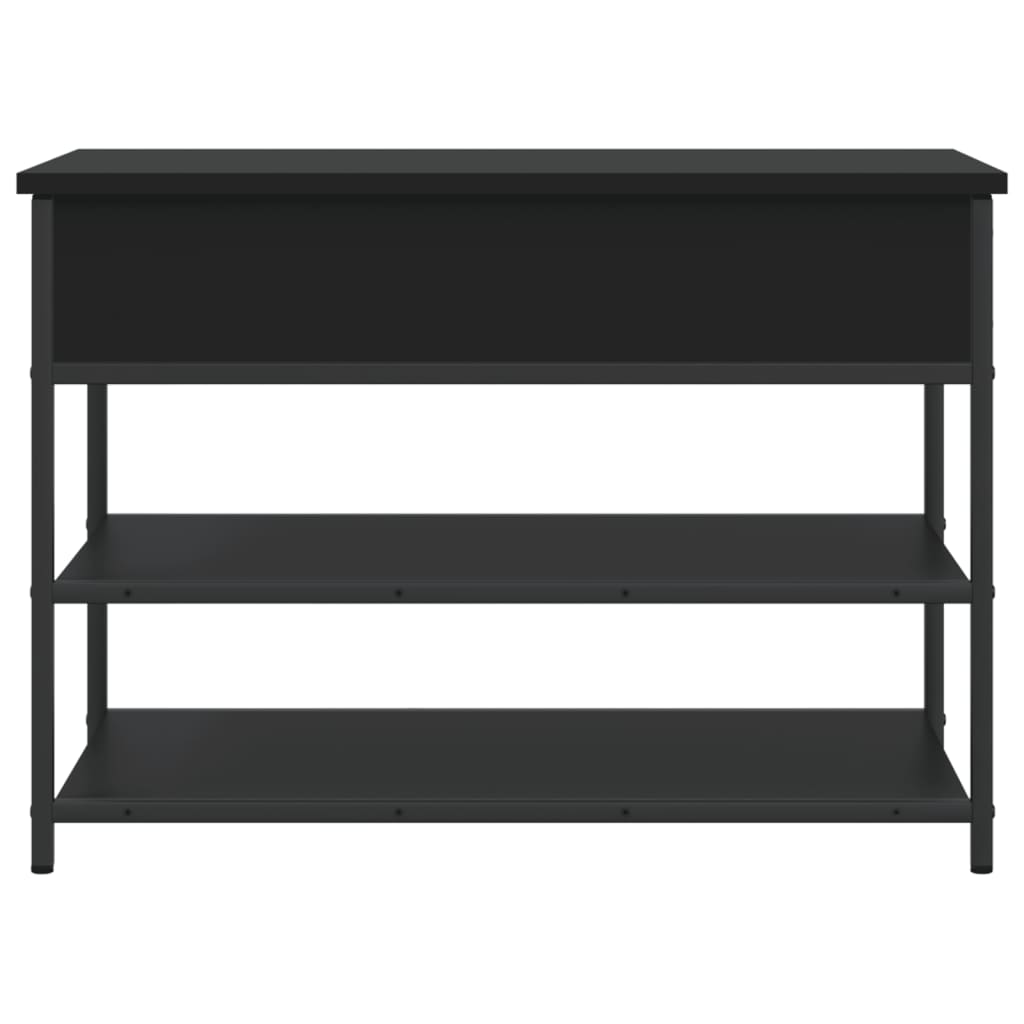 Shoe Bench Black 70x42.5x50 cm Engineered Wood