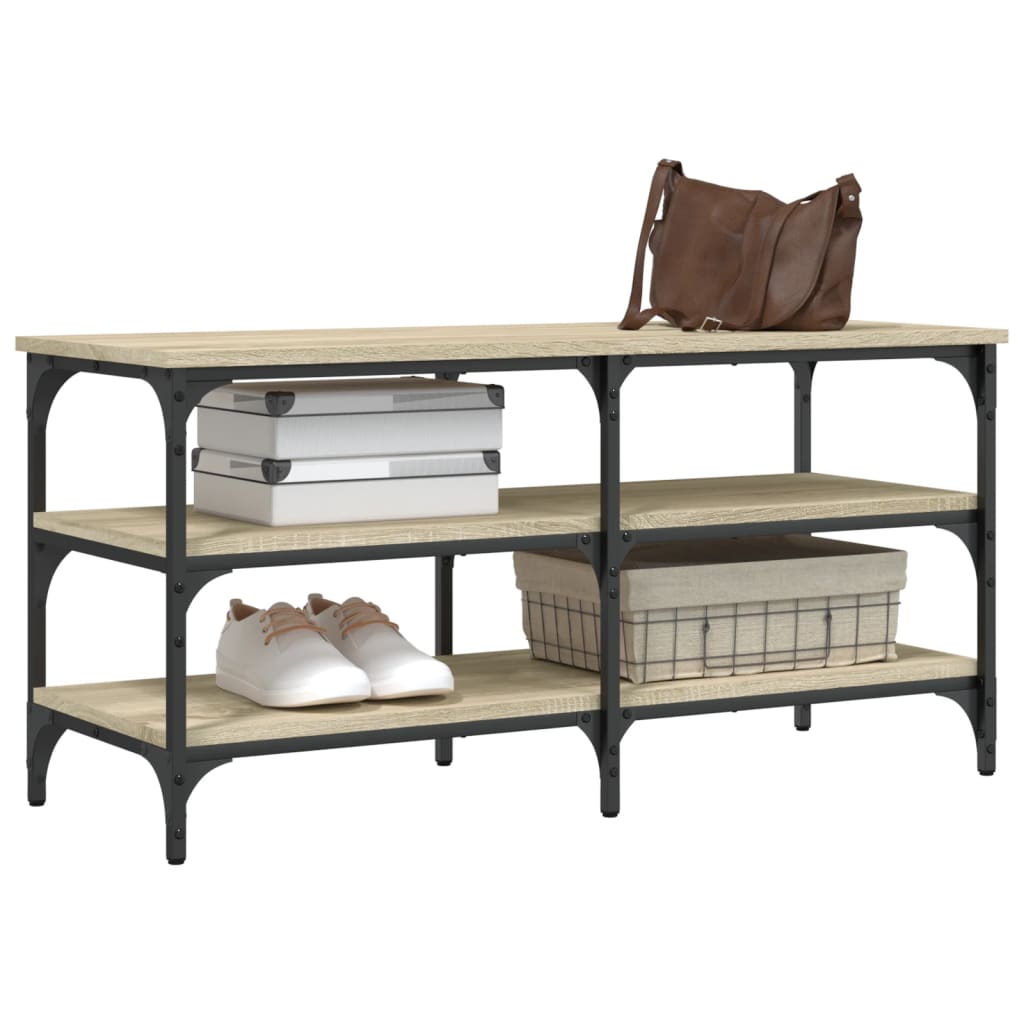 Shoe Bench Sonoma Oak 100x38.5x49 cm Engineered Wood