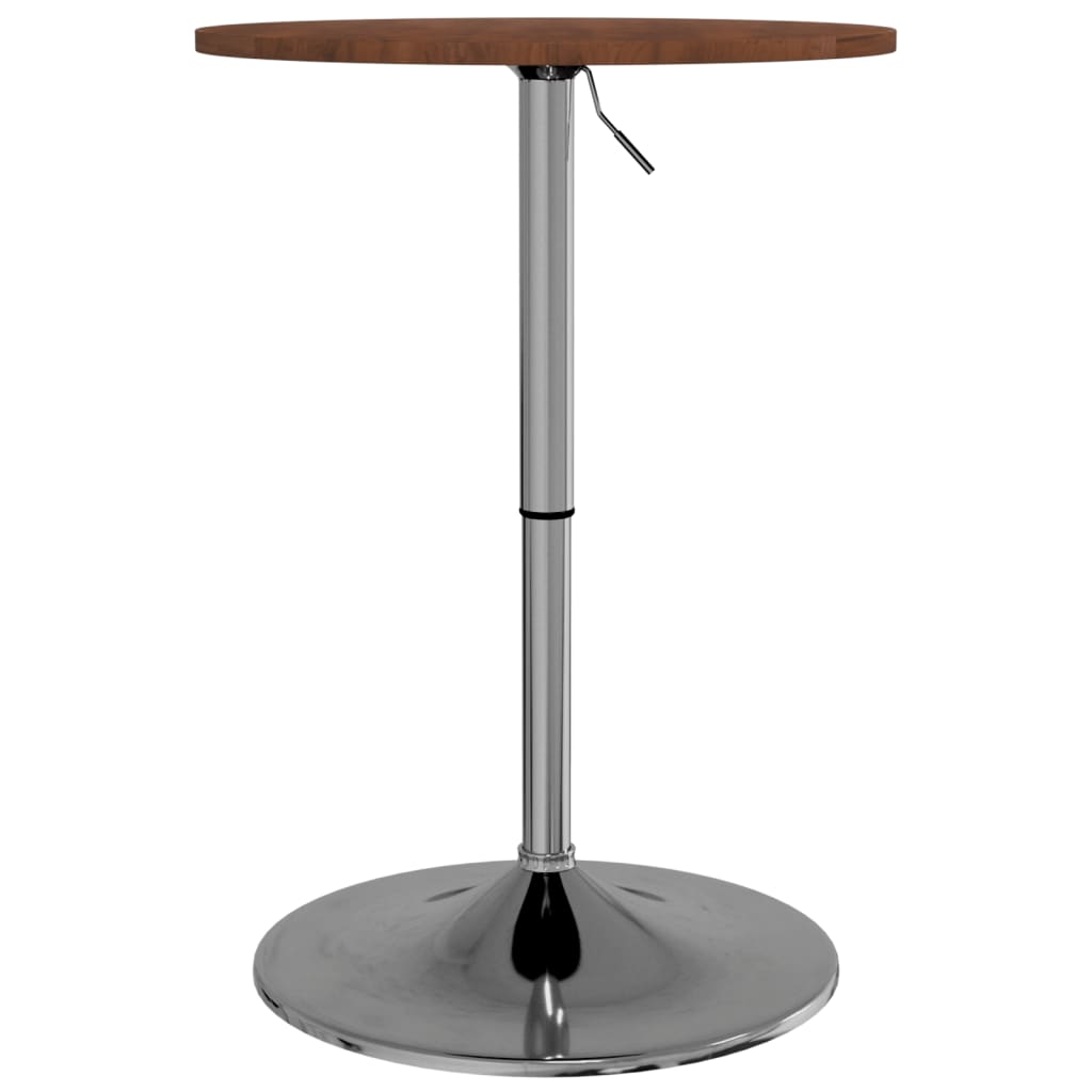 Bar Table Dark Brown Ø50x89.5 cm Solid Wood Beech