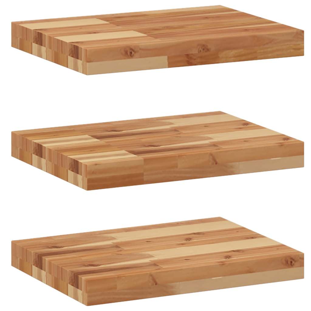 Floating Shelves 3 pcs 40x30x4 cm Oil Finished Solid Wood Acacia
