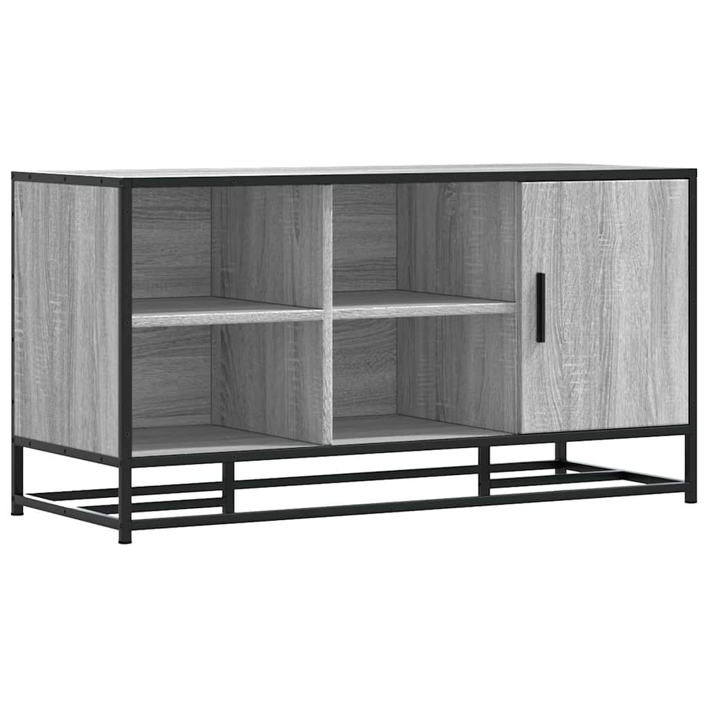 Shoe Bench Grey Sonoma 100x40x53.5 cm Engineered Wood and Metal