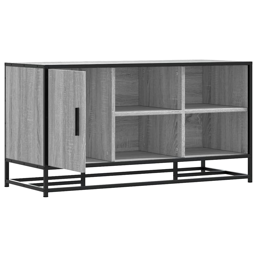 Shoe Bench Grey Sonoma 100x40x53.5 cm Engineered Wood and Metal