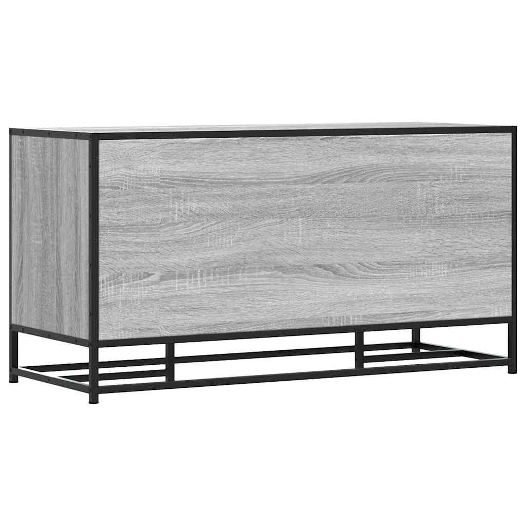 Shoe Bench Grey Sonoma 100x40x53.5 cm Engineered Wood and Metal