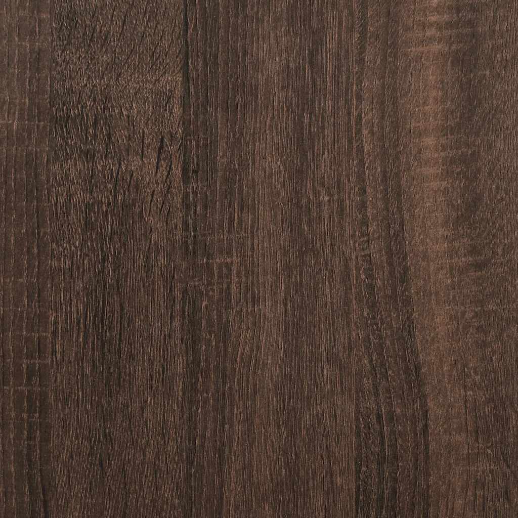 Shoe Bench Brown Oak 60x40x53.5 cm Engineered Wood and Metal