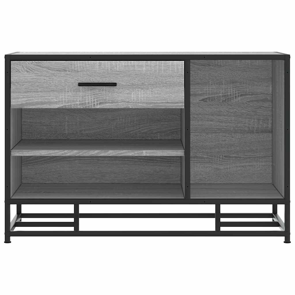 Shoe Bench Grey Sonoma 80x40x53.5 cm Engineered Wood and Metal