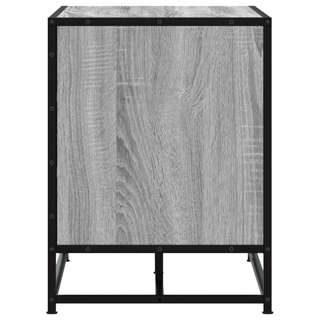 Shoe Bench Grey Sonoma 80x40x53.5 cm Engineered Wood and Metal