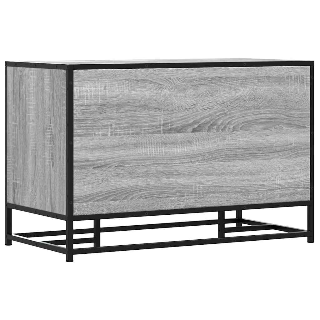 Shoe Bench Grey Sonoma 80x40x53.5 cm Engineered Wood and Metal